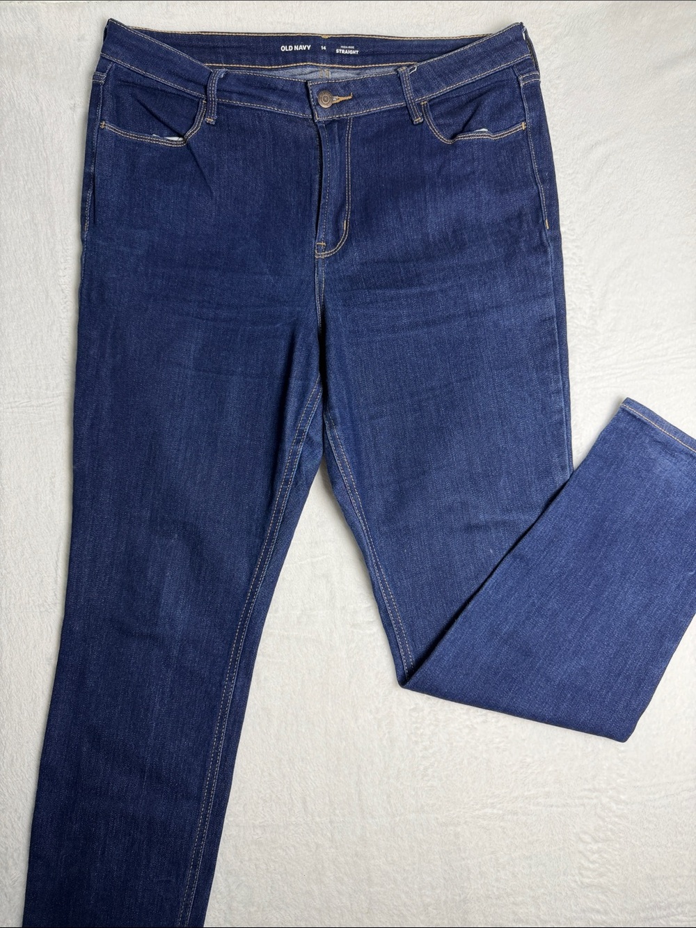 Old Navy Navy High Rise Straight Jeans Size 14